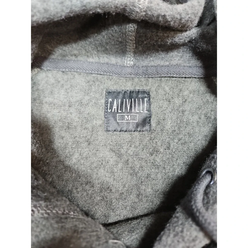 Caliville‎ Men's Heather Gray Fleece Pullover Hoodie w/ Kangaroo Pocket Size M